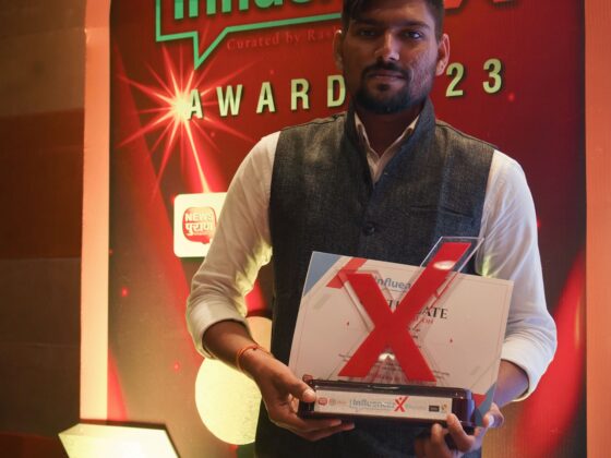 Shubham Patidar Receives Prestigious Digital Marketing Award at Influencer X Award Show 2023